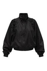 THE DAZZLED TRACK JACKET IN BLACK SHINNY