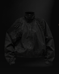 THE DAZZLED TRACK JACKET IN BLACK SHINNY