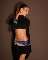 THE RAW DRAPERY SKIRT IN BLUE