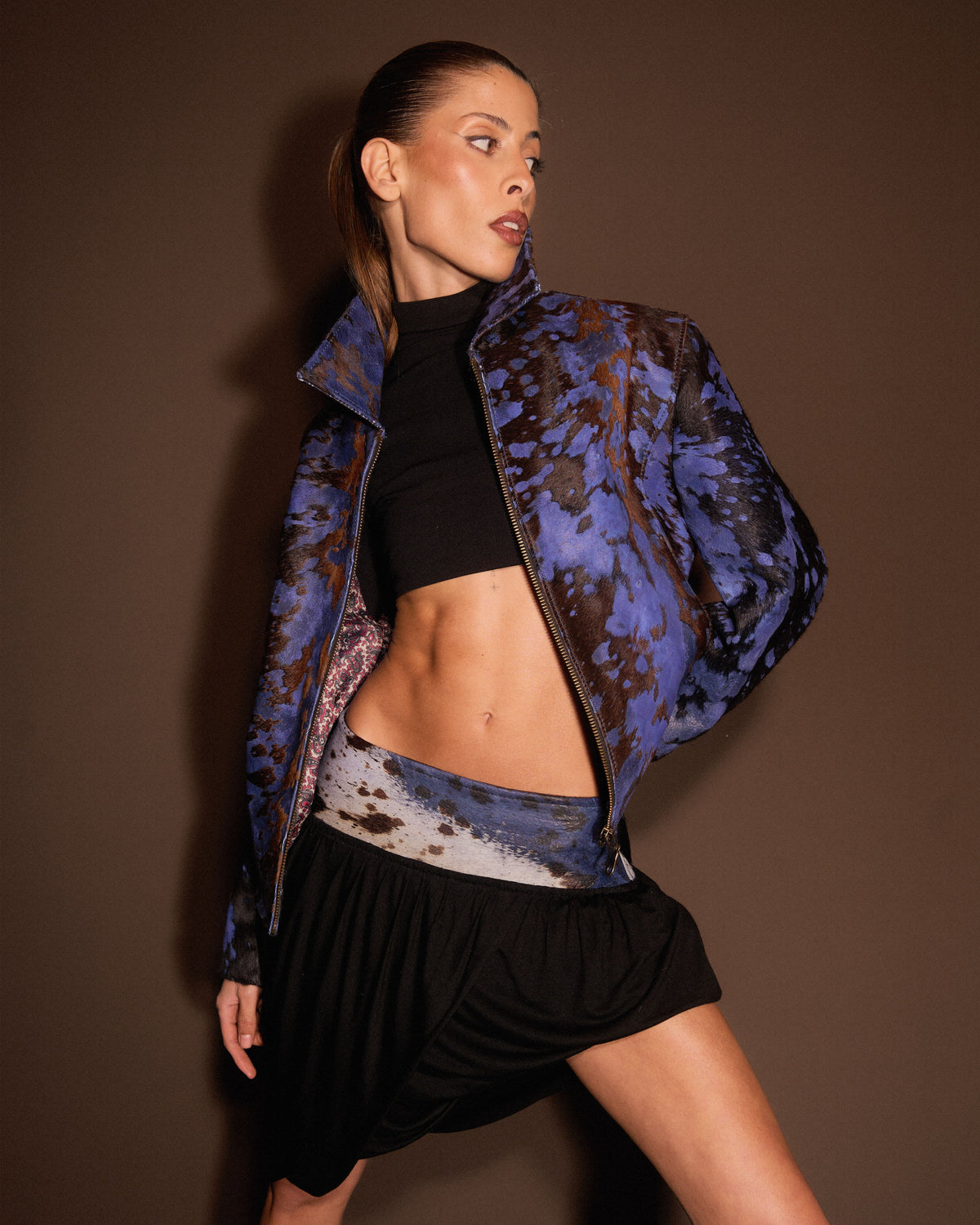 THE RAW DRAPERY SKIRT IN BLUE