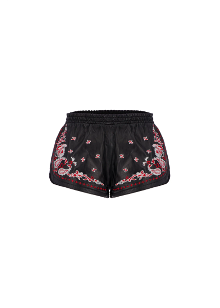 THE PAISLEY RUNNER SHORTS IN BLACK