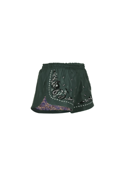 THE PAISLEY RUNNER SHORTS IN GREEN