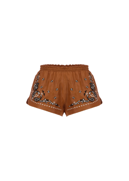 THE PAISLEY RUNNER SHORTS IN ORANGE/BEIGE