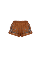THE PAISLEY RUNNER SHORTS IN ORANGE/BEIGE