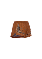 THE PAISLEY RUNNER SHORTS IN ORANGE/BEIGE