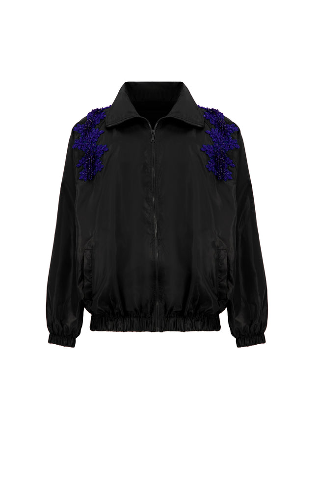 THE DAZZLED TRACK JACKET IN BLACK Hover Image