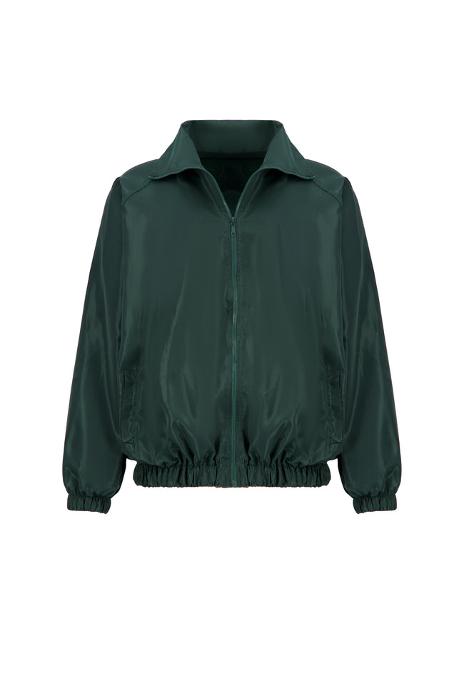 THE TRACK JACKET IN OLIVE Hover Image