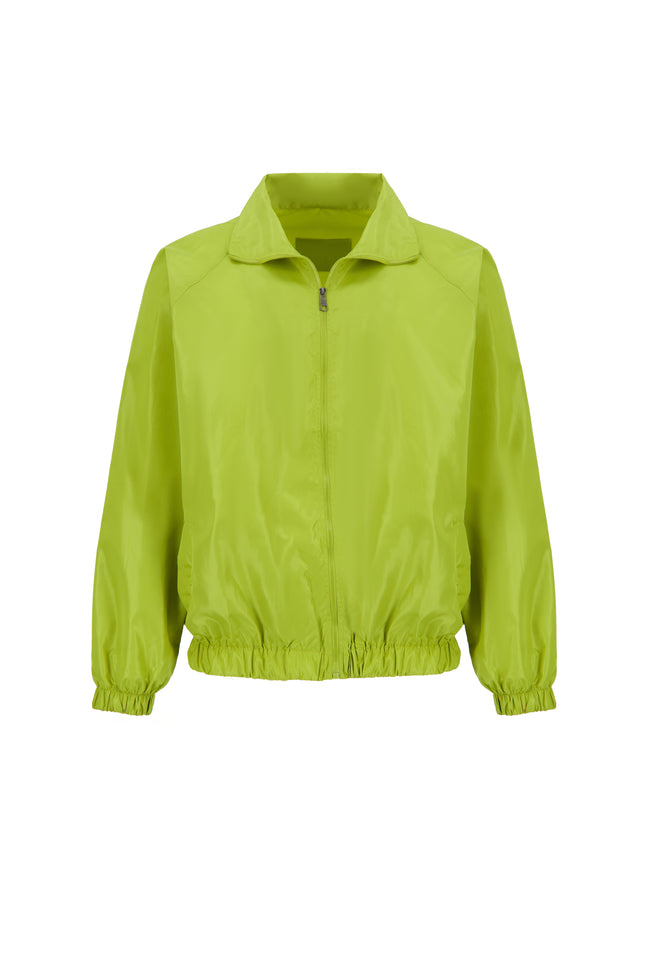 THE TRACK JACKET IN LIME GREEN Hover Image