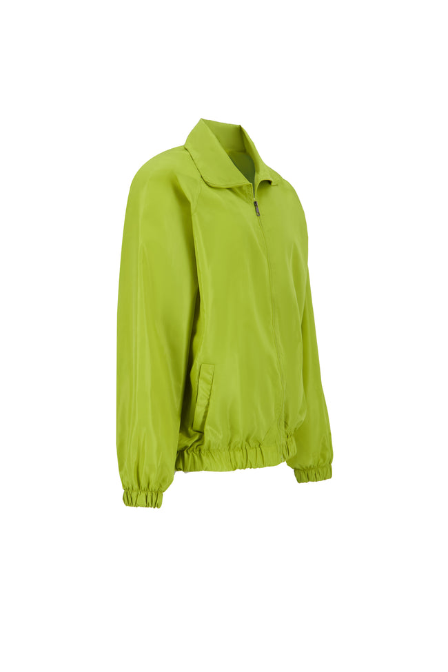 THE TRACK JACKET IN LIME GREEN Main Image