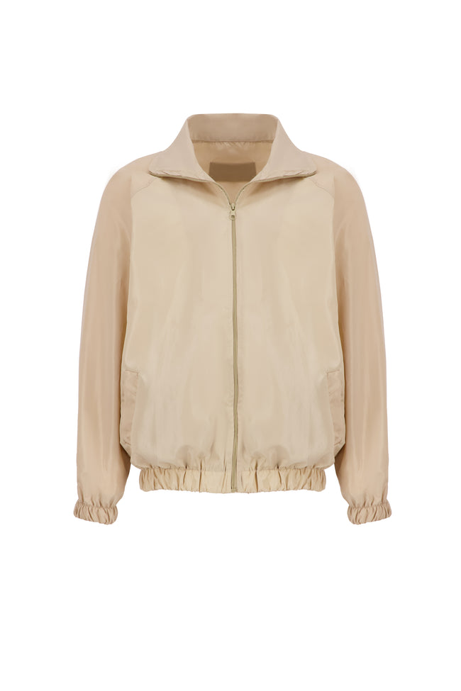 THE TRACK JACKET IN BEIGE Hover Image
