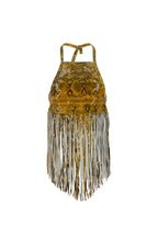 MIDNIGHT FRINGE TOP IN CROC-YELLOW