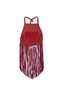 MIDNIGHT FRINGE TOP IN RED