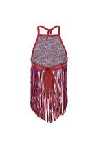 MIDNIGHT FRINGE TOP IN RED