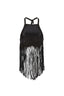 MIDNIGHT FRINGE TOP IN BLACK
