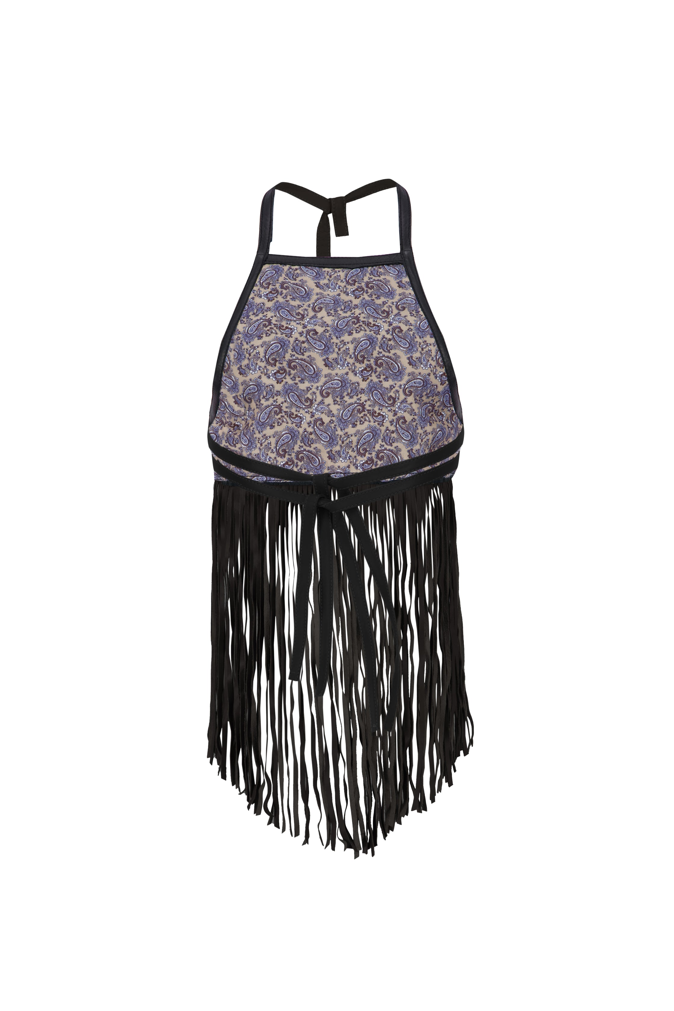 MIDNIGHT FRINGE TOP IN BLACK