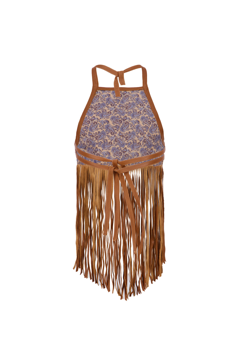 MIDNIGHT FRINGE TOP IN BEIGE