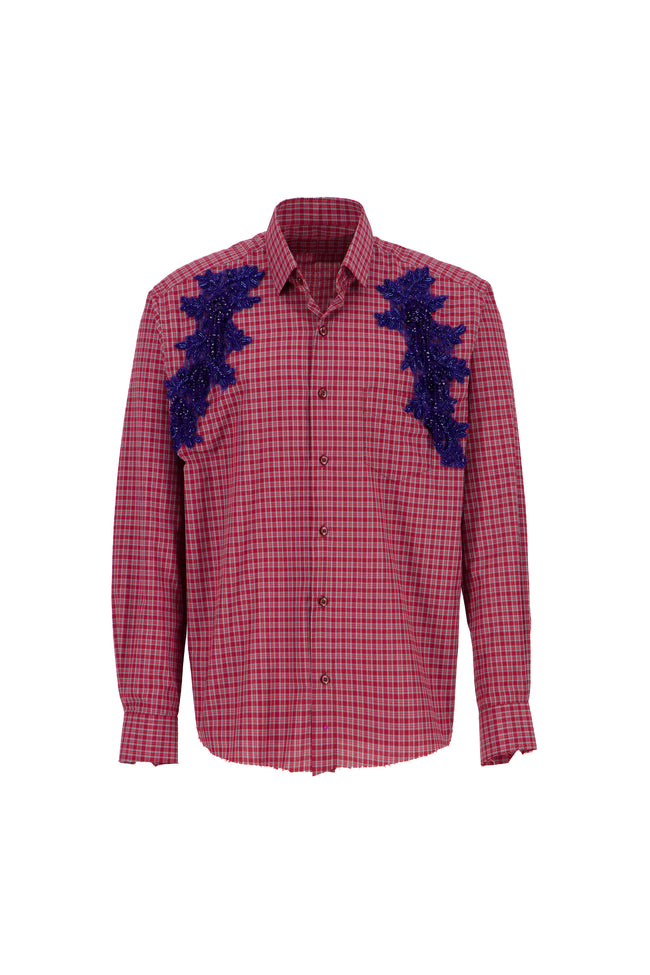The dazzled flannel in red Hover Image
